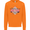 Fathers Day Nailing This Being a Father Dad Mens Sweatshirt Jumper Orange