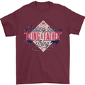 Fathers Day Nailing This Being a Father Dad Mens T-Shirt 100% Cotton Maroon