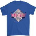 Fathers Day Nailing This Being a Father Dad Mens T-Shirt 100% Cotton Royal Blue