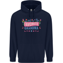 Favourite Grandma Grandparents Day Mens 80% Cotton Hoodie Navy Blue