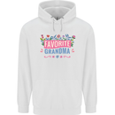 Favourite Grandma Grandparents Day Mens 80% Cotton Hoodie White