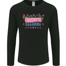 Favourite Grandma Grandparents Day Mens Long Sleeve T-Shirt Black