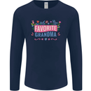 Favourite Grandma Grandparents Day Mens Long Sleeve T-Shirt Navy Blue