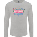 Favourite Grandma Grandparents Day Mens Long Sleeve T-Shirt Sports Grey