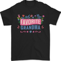 Favourite Grandma Grandparents Day Mens T-Shirt 100% Cotton Black
