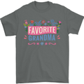 Favourite Grandma Grandparents Day Mens T-Shirt 100% Cotton Charcoal
