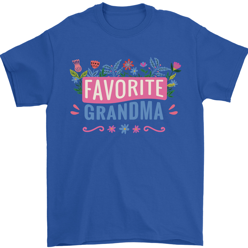 Favourite Grandma Grandparents Day Mens T-Shirt 100% Cotton Royal Blue