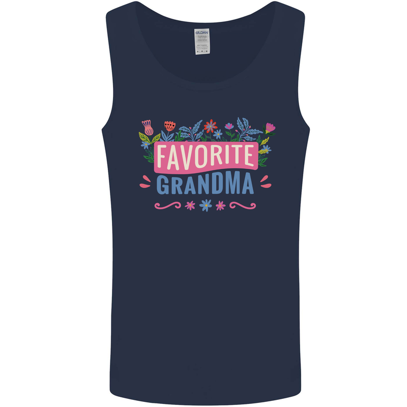 Favourite Grandma Grandparents Day Mens Vest Tank Top Navy Blue