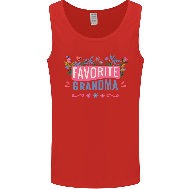 Favourite Grandma Grandparents Day Mens Vest Tank Top Red
