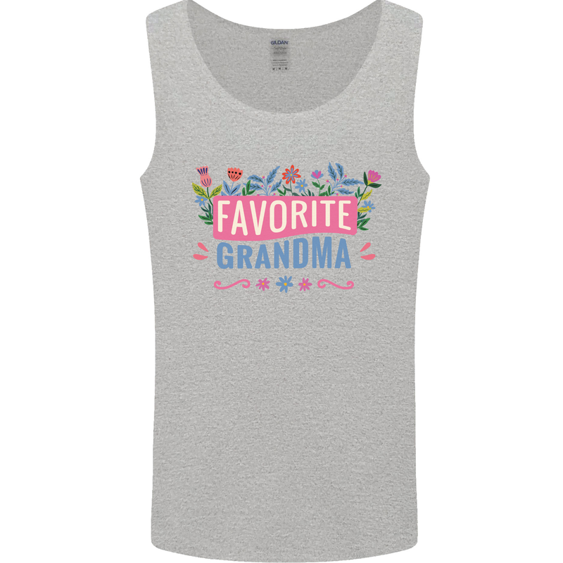 Favourite Grandma Grandparents Day Mens Vest Tank Top Sports Grey