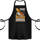 Fear the Bearded Dragon Cotton Apron 100% Organic Black