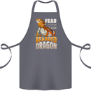Fear the Bearded Dragon Cotton Apron 100% Organic Steel