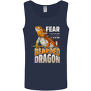 Fear the Bearded Dragon Mens Vest Tank Top Navy Blue