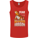 Fear the Bearded Dragon Mens Vest Tank Top Red