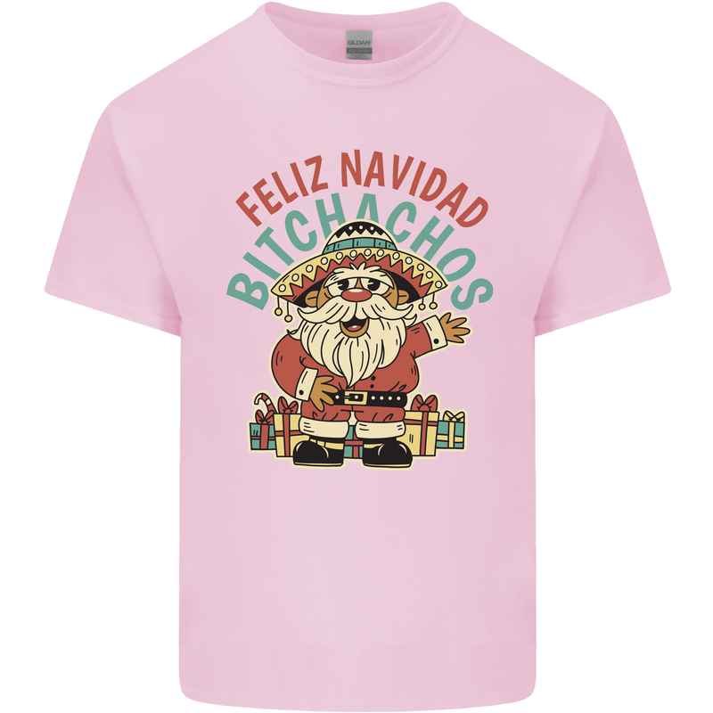 Feliz Navidad Spanish Mexican Merry Christmas Kids T-Shirt Childrens Light Pink