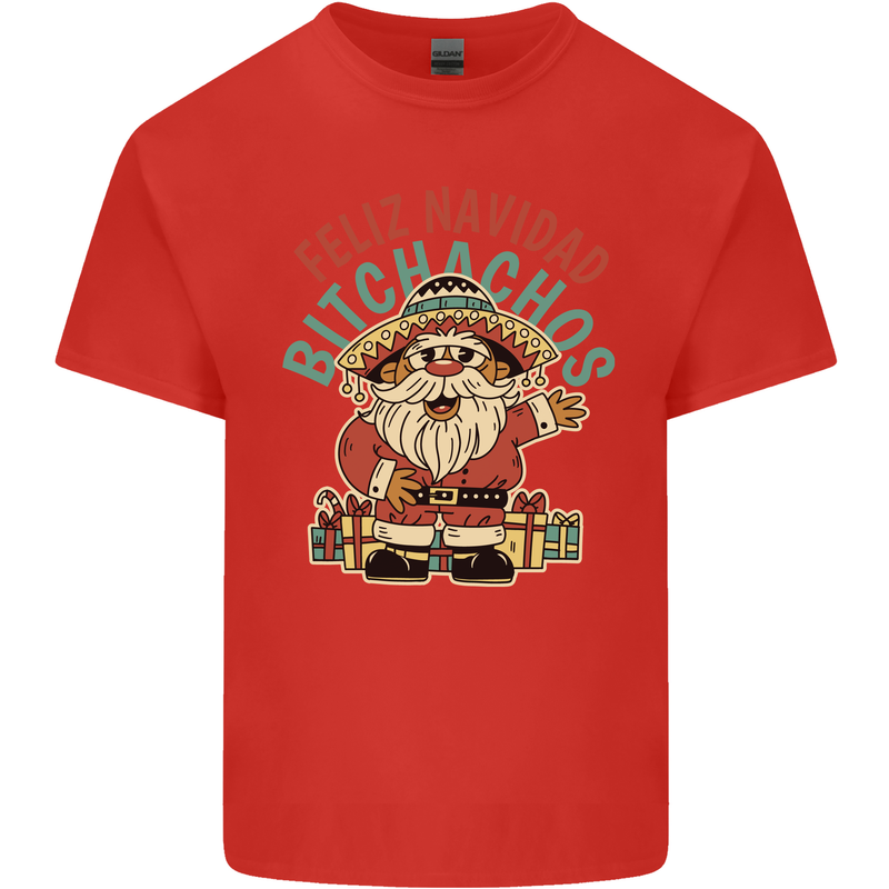 Feliz Navidad Spanish Mexican Merry Christmas Kids T-Shirt Childrens Red
