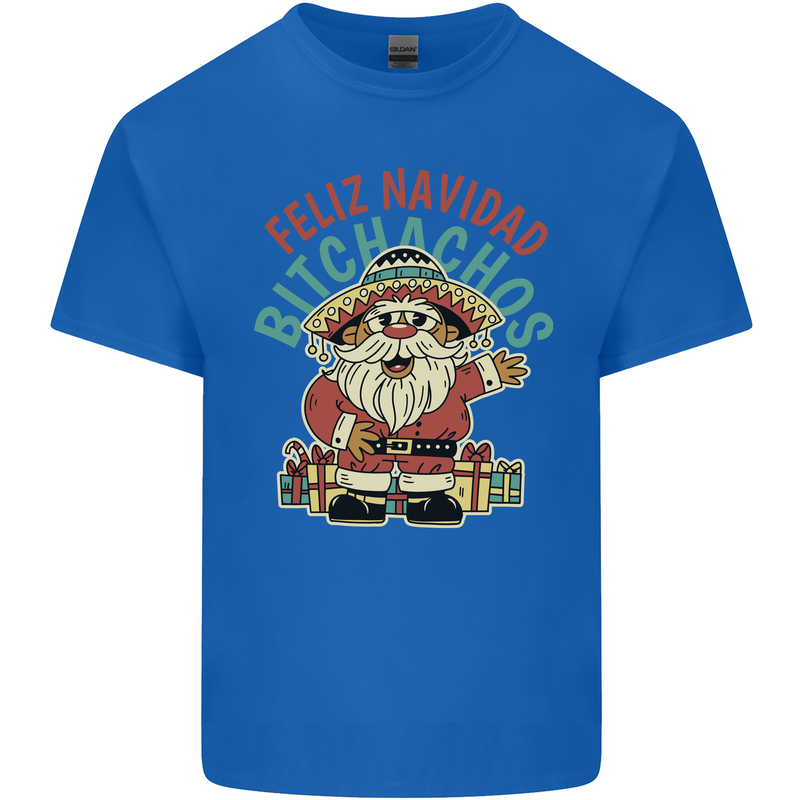 Feliz Navidad Spanish Mexican Merry Christmas Kids T-Shirt Childrens Royal Blue