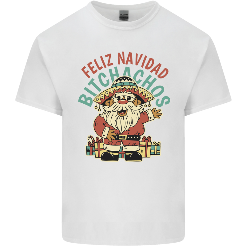 Feliz Navidad Spanish Mexican Merry Christmas Kids T-Shirt Childrens White
