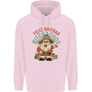 Feliz Navidad Spanish Mexican Merry Christmas Mens 80% Cotton Hoodie Light Pink