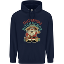 Feliz Navidad Spanish Mexican Merry Christmas Mens 80% Cotton Hoodie Navy Blue
