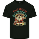 Feliz Navidad Spanish Mexican Merry Christmas Mens Cotton T-Shirt Tee Top Black