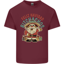 Feliz Navidad Spanish Mexican Merry Christmas Mens Cotton T-Shirt Tee Top Maroon