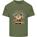 Feliz Navidad Spanish Mexican Merry Christmas Mens Cotton T-Shirt Tee Top Military Green