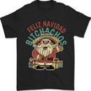 Feliz Navidad Spanish Mexican Merry Christmas Mens T-Shirt 100% Cotton Black