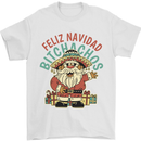 Feliz Navidad Spanish Mexican Merry Christmas Mens T-Shirt 100% Cotton White