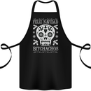 Feliz Navidad Sugar Skull Christmas Xmas Cotton Apron 100% Organic Black