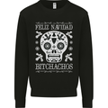 Feliz Navidad Sugar Skull Christmas Xmas Kids Sweatshirt Jumper Black