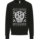 Feliz Navidad Sugar Skull Christmas Xmas Kids Sweatshirt Jumper Black