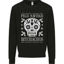 Feliz Navidad Sugar Skull Christmas Xmas Mens Sweatshirt Jumper Black