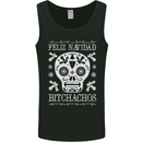 Feliz Navidad Sugar Skull Christmas Xmas Mens Vest Tank Top Black