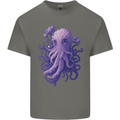 Female Kraken Octopus Cthulhu Mens Cotton T-Shirt Tee Top Charcoal