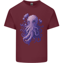Female Kraken Octopus Cthulhu Mens Cotton T-Shirt Tee Top Maroon