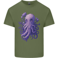Female Kraken Octopus Cthulhu Mens Cotton T-Shirt Tee Top Military Green