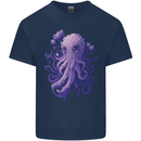Female Kraken Octopus Cthulhu Mens Cotton T-Shirt Tee Top Navy Blue