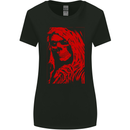 Female Skull Grim Reaper Biker Motorcycle Womens Wider Cut T-Shirt Black