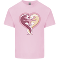 Ferret Heart Kids T-Shirt Childrens Light Pink