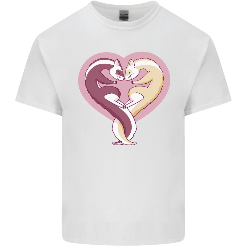 Ferret Heart Kids T-Shirt Childrens White