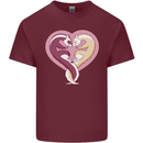 Ferret Heart Mens Cotton T-Shirt Tee Top Maroon