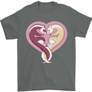 Ferret Heart Mens T-Shirt 100% Cotton Charcoal