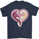 Ferret Heart Mens T-Shirt 100% Cotton Navy Blue