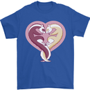 Ferret Heart Mens T-Shirt 100% Cotton Royal Blue