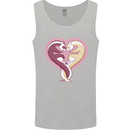 Ferret Heart Mens Vest Tank Top Sports Grey