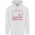 Fibonacci Spiral Mathematics Maths Science Childrens Kids Hoodie White