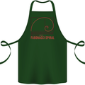 Fibonacci Spiral Mathematics Maths Science Cotton Apron 100% Organic Forest Green