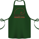 Fibonacci Spiral Mathematics Maths Science Cotton Apron 100% Organic Forest Green