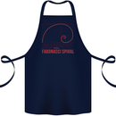 Fibonacci Spiral Mathematics Maths Science Cotton Apron 100% Organic Navy Blue